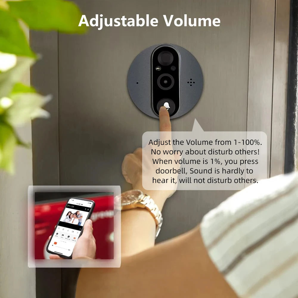 Tuya Smart Life Peephole Door Viewer 3MP &ndash; Night Vision