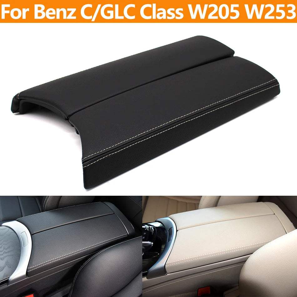 Center Console Armrest Lid Cover Leather Replacement for Mercedes-Benz C Class W205 X253