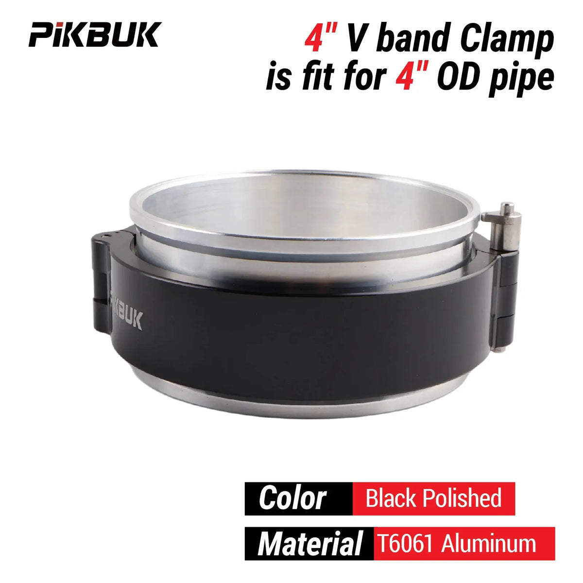 PIKBUK 2.0" 2.5" 3.0" 3.5" 4.0" Clamp System Assembly Exhaust V-band Clamp Quick Clamp Aluminium For Turbo / Intercooler Pipe by InterCyprus Trading Ltd
