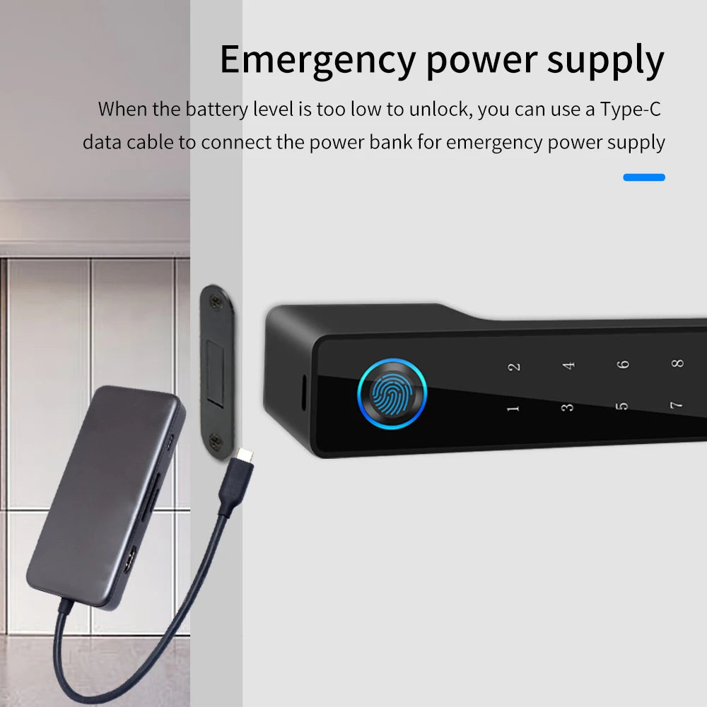 Q51-tu Smart Fingerprint Door Lock - Biometric Access
