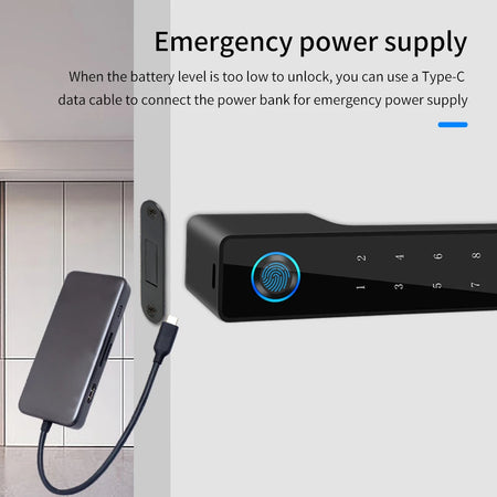 Q51-tu Smart Fingerprint Door Lock - Biometric Access
