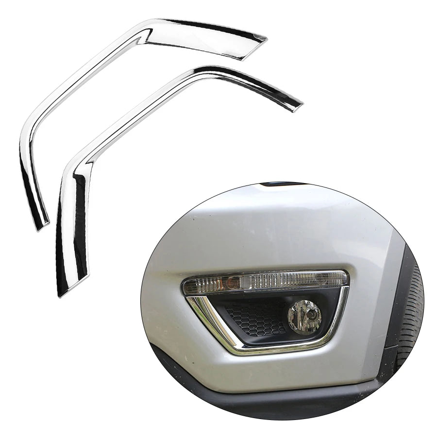 Front Fog Light Cover Trim Chrome Molding for Jeep Compass 2017-2021 Exterior Trim Accessory