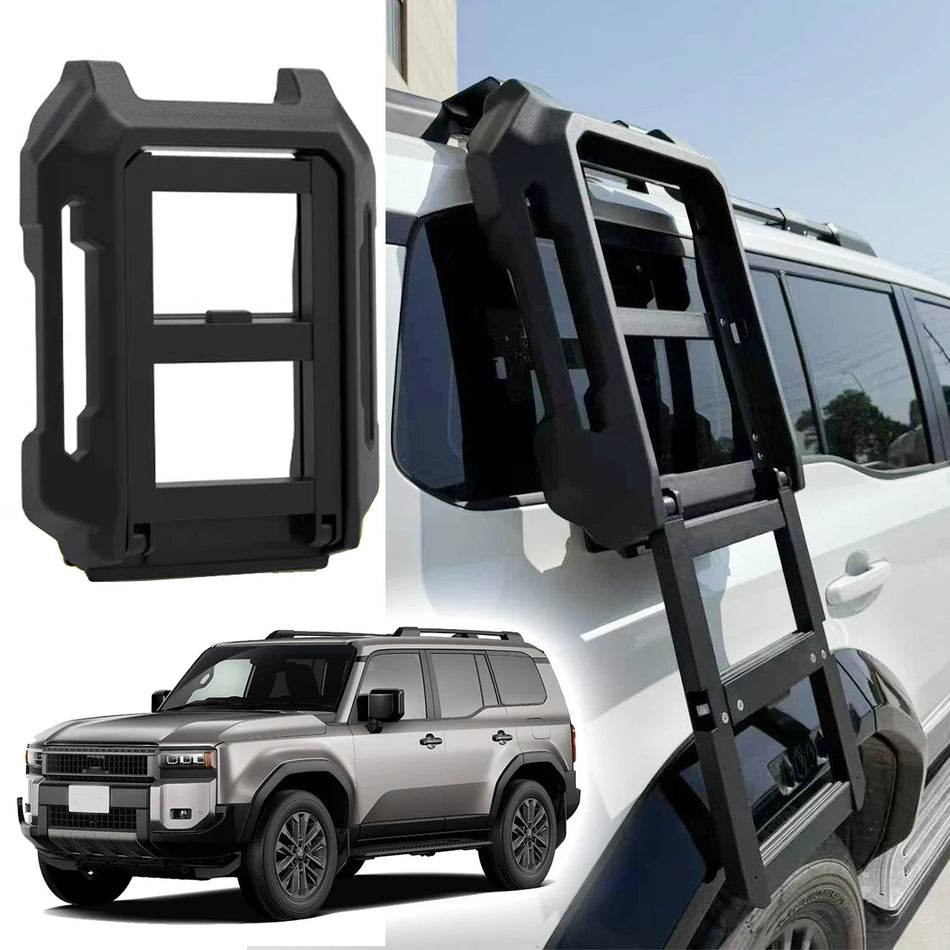 Land Cruiser LC250 J250 Melna Sānu Piekļuves Kāpnes Jumta Bagāžniekam, Cinkota Sakausējuma Konstrukcija