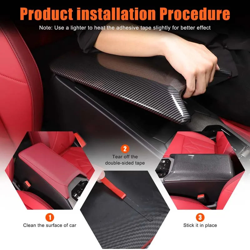 Κάλυμμα Κουτιού Υποβραχιόνιου από ABS Carbon Fiber για BMW X3 G45 2025