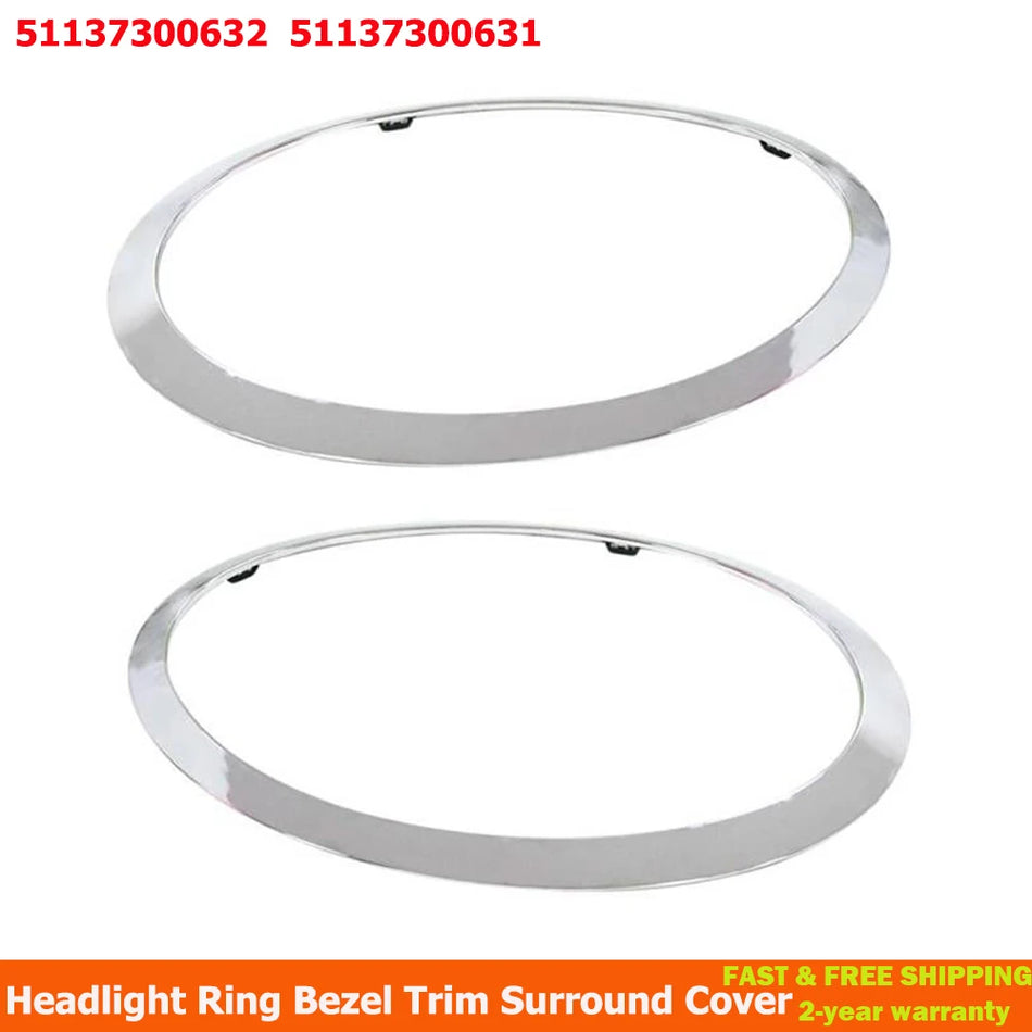 Anillo de recorte de faro delantero ABS para Mini Cooper F55 F56 F57