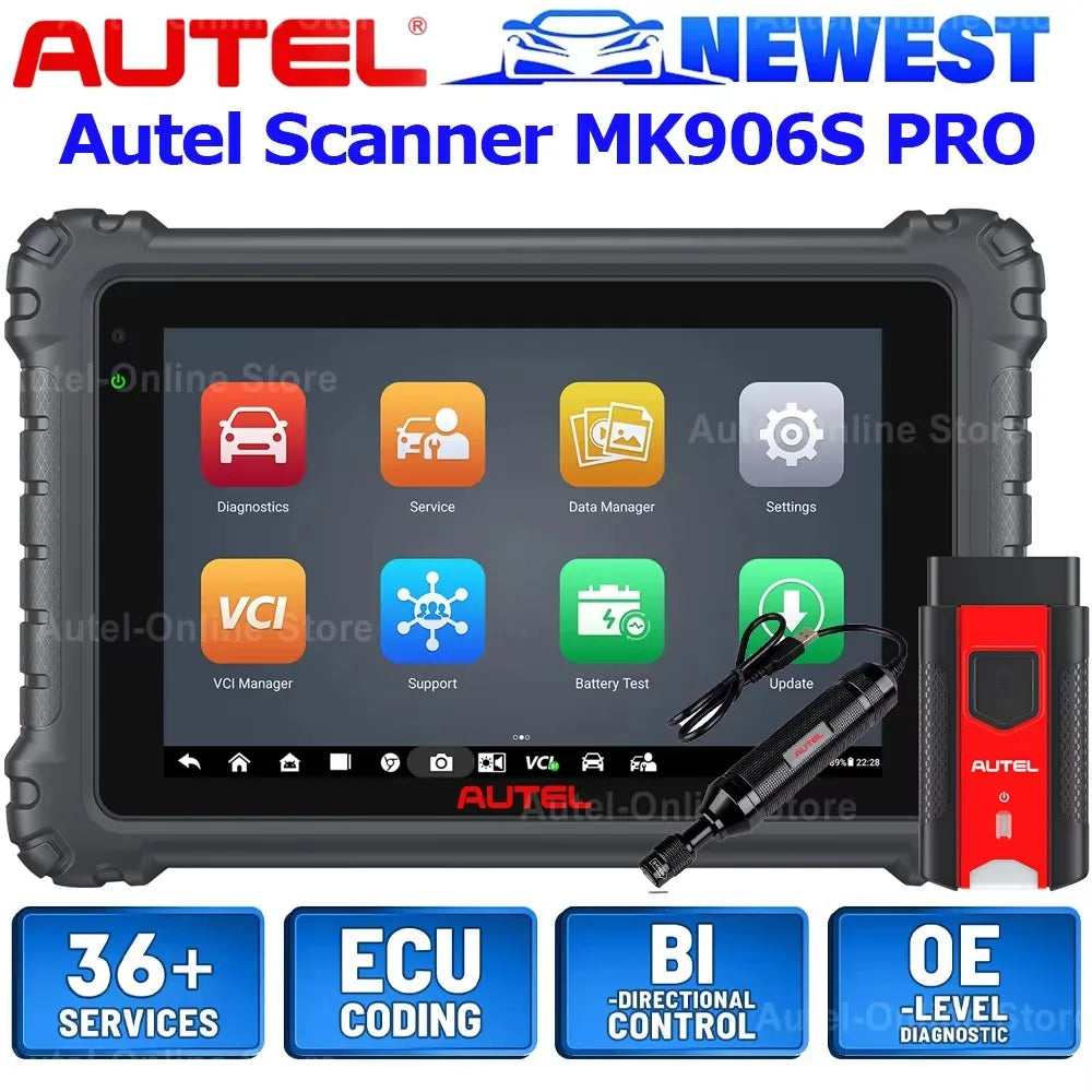 Autel MaxiCOM MK906S Pro MK906PRO &ndash; OBD2 ECU Coding Blue / GERMANY / Arabic