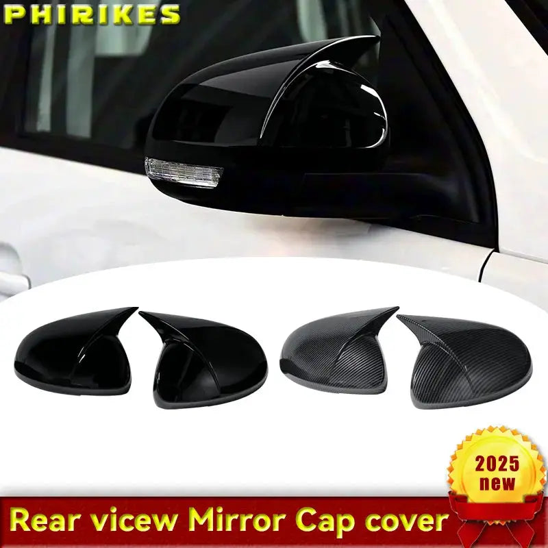 For Volkswagen VW Tiguan MK1 2009-2016 1Pair Ox Horn Rear View Mirror Cover Trim Car Rearview Mirror Covers Accessory by InterCyprus Trading Ltd