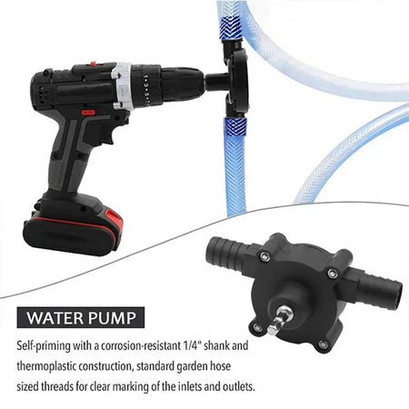 Portable Electric Drill Pump &ndash; Self Priming for Easy Use