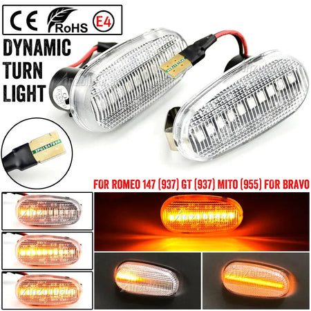 LED Dynamic Side Marker Lights For Alfa Romeo 147 Mito Bravo 2 Arrow by InterCyprus Trading Ltd