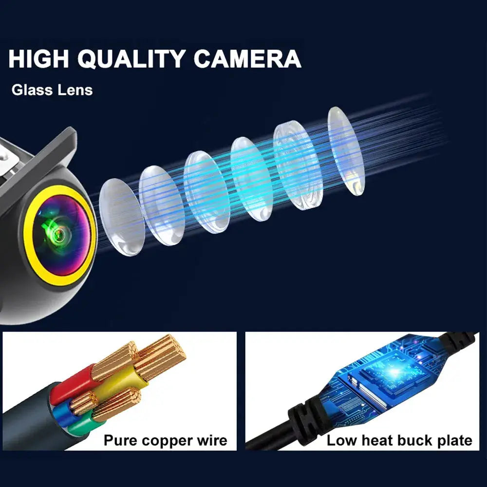 DIP Switch AHD 1080P Car Rear View Camera Starlight Night Vision Waterproof Drill‑mount Backup Parking Camera Support AHD 720P by InterCyprus Trading Ltd