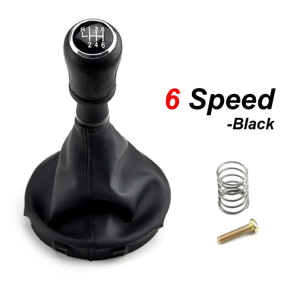 Gear Shift Knob Leather Boot Cover for Volkswagen Transporter T5 T5.1 T6 5/6 Speed by InterCyprus Trading Ltd