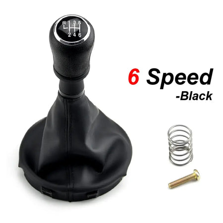Gear Shift Knob Leather Boot Cover for Volkswagen Transporter T5 T5.1 T6 5/6 Speed by InterCyprus Trading Ltd