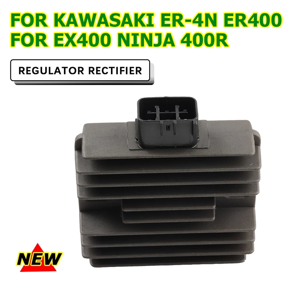 Kawasaki ER-4N Voltage Regulator Rectifier, Stabilizes Voltage, Metal Construction