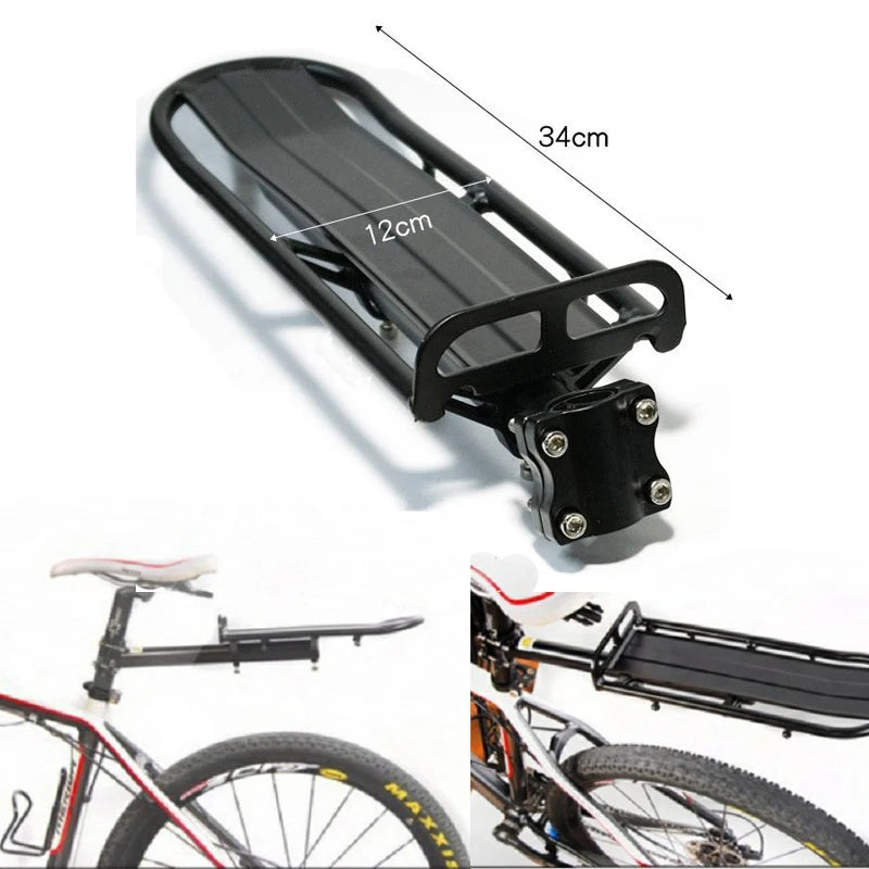 Aluminium legering cykel bagagebærer 9kg kapacitet, justerbar bagagebærer til MTB