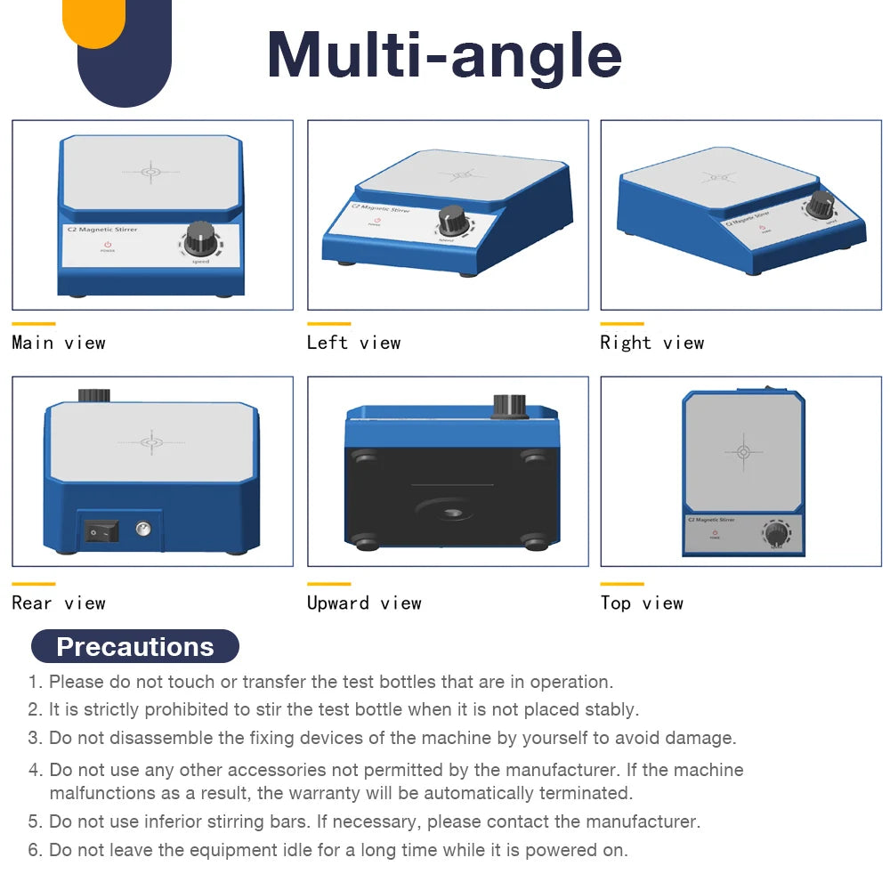C2 Magnetic Stirrer &ndash; High Power 2500 RPM With Stir Rod