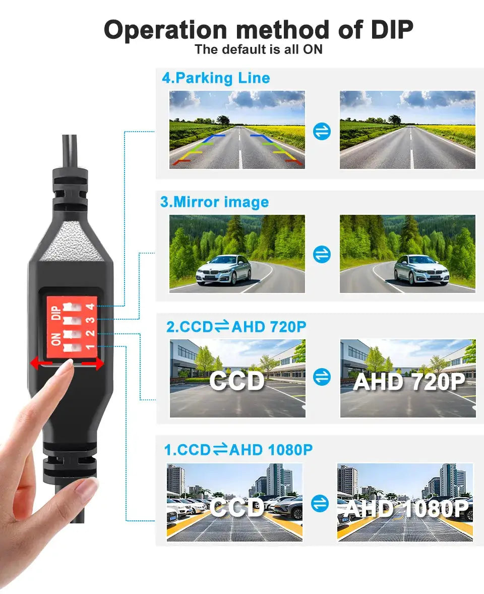 4K Golden 2053 NTSC 1080P Android Car Rear View Camera Universal Backup Parking Camera Night Vision Waterproof AHD Color Image by InterCyprus Trading Ltd