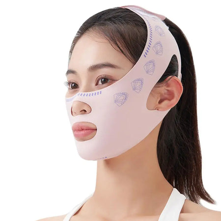 Chin Cheek Slimming V Shaper Mask - Anti-Wrinkle &amp; Lifting Solution Pink / China