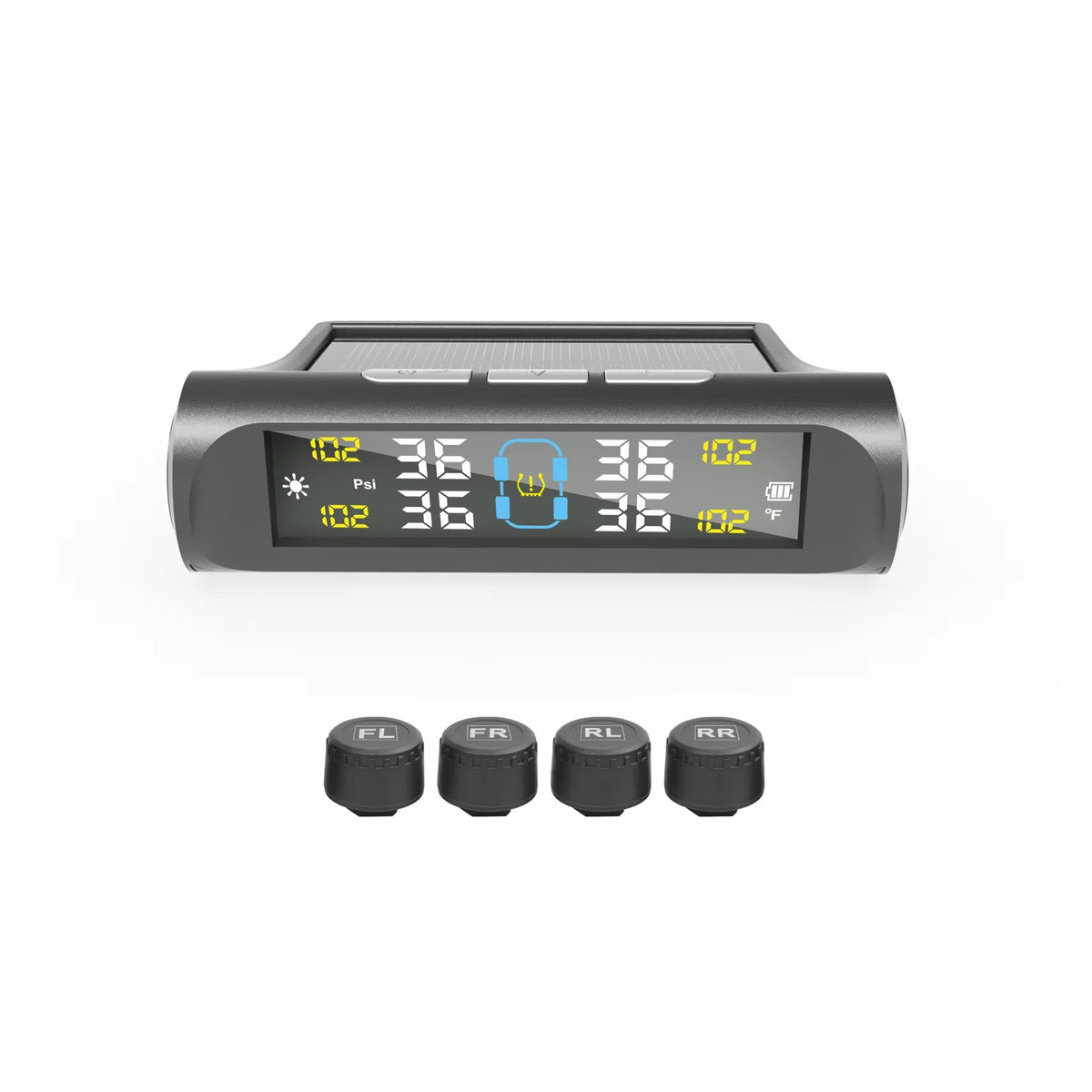 4 External Car Tire Pressure Monitor &ndash; Real Time Alerts External Sensor