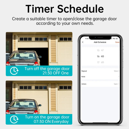 Tuya Zigbee/WiFi Smart Garage Door Opener - Voice Control, Alexa Compatible