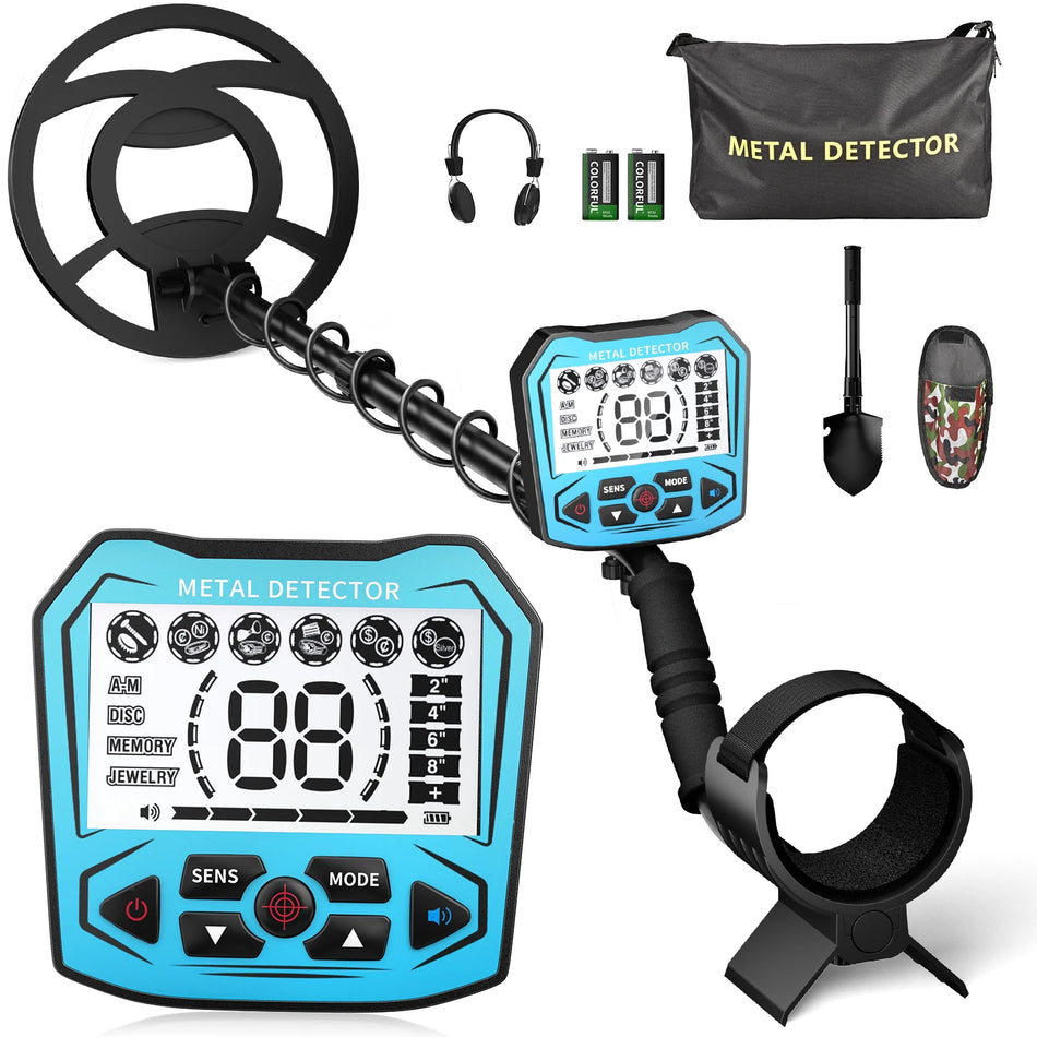 Detektor kovů s LCD displejem 10 palcový cívka 5 režimů