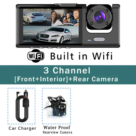 WiFi 3 Channel Mini Car DVR Wifi-3 Channel 1 / None 1