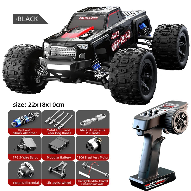 1/20 RC Car 2.4G Remote Control &ndash; 40KMH High Speed 4WD black