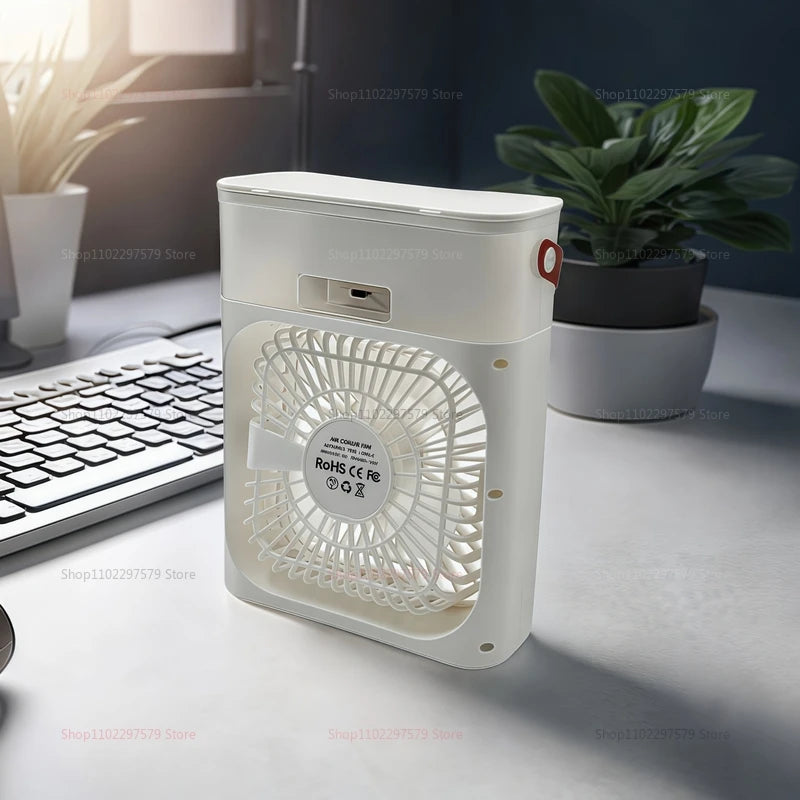 3-in-1 Portable Air Cooler Fan Humidifier with LED Light