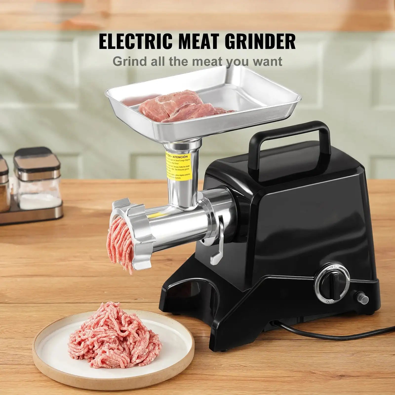 Industrial Meat Mincer With 2 Blades And 3 Plates