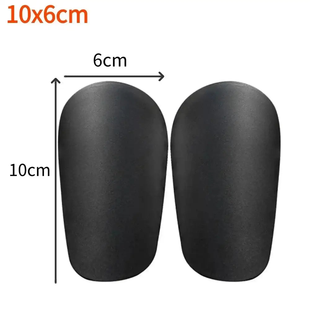 Mini Soccer Shin Guards Leg Protector Wear Resistant Black 10x6cm / 1 Pair