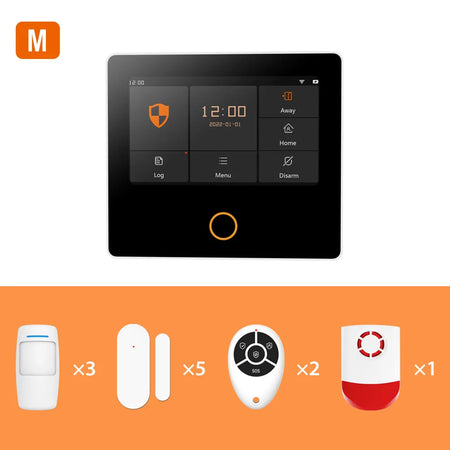 Staniot WiFi SecPanel 5 &ndash; Remote App Control 4.3 Inch Screen WiFi Set-M 12Kit / UK Plug