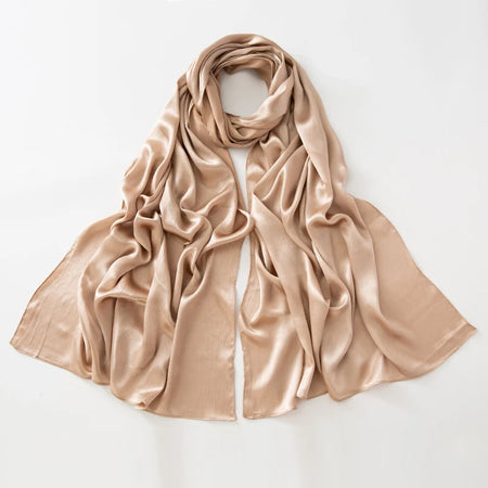 Women Plain Silk Satin Hijab Scarf &ndash; Effortless Elegance and Comfort