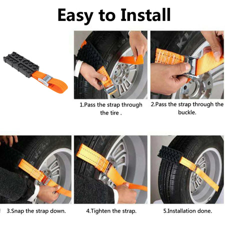Car Tire Traction Blocks Straps &ndash; Durable PU Anti-Skid