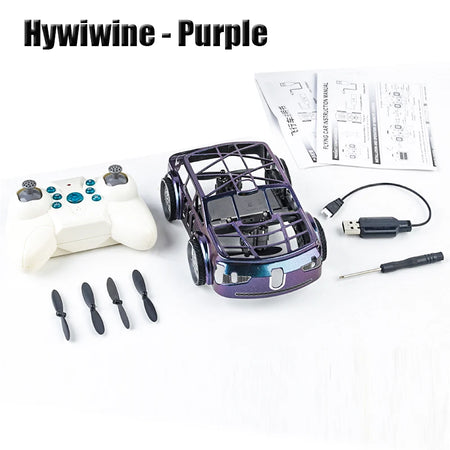 RC Drone 2 In 1 &ndash; Aerial Photography And Ground Control Purple1b