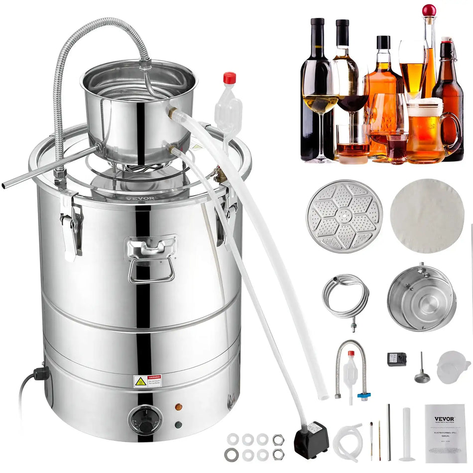 15 Gal Alcohol Distiller Kit 50L Stainless Tube