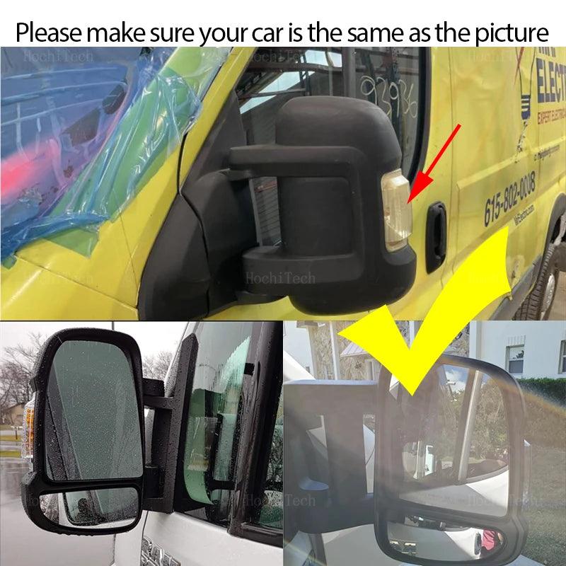 Cristal de espejo retrovisor calefactable izquierdo derecho para Fiat Ducato Ram ProMaster