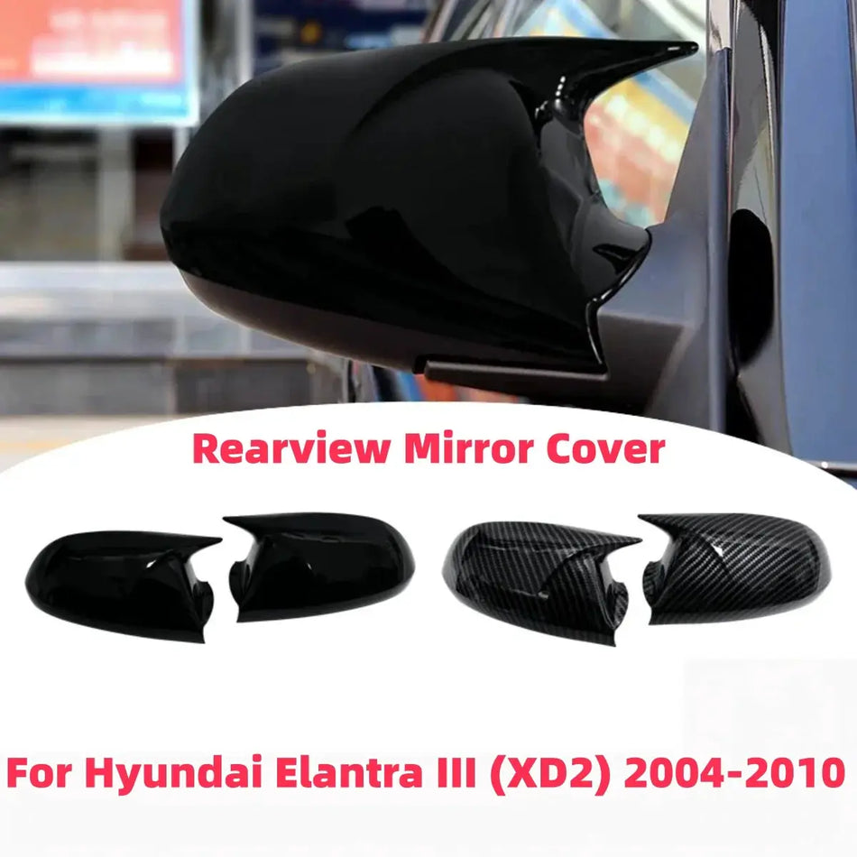 ABS Side Mirror Covers Glossy Black Finish For Hyundai Elantra III XD2 by InterCyprus Trading Ltd