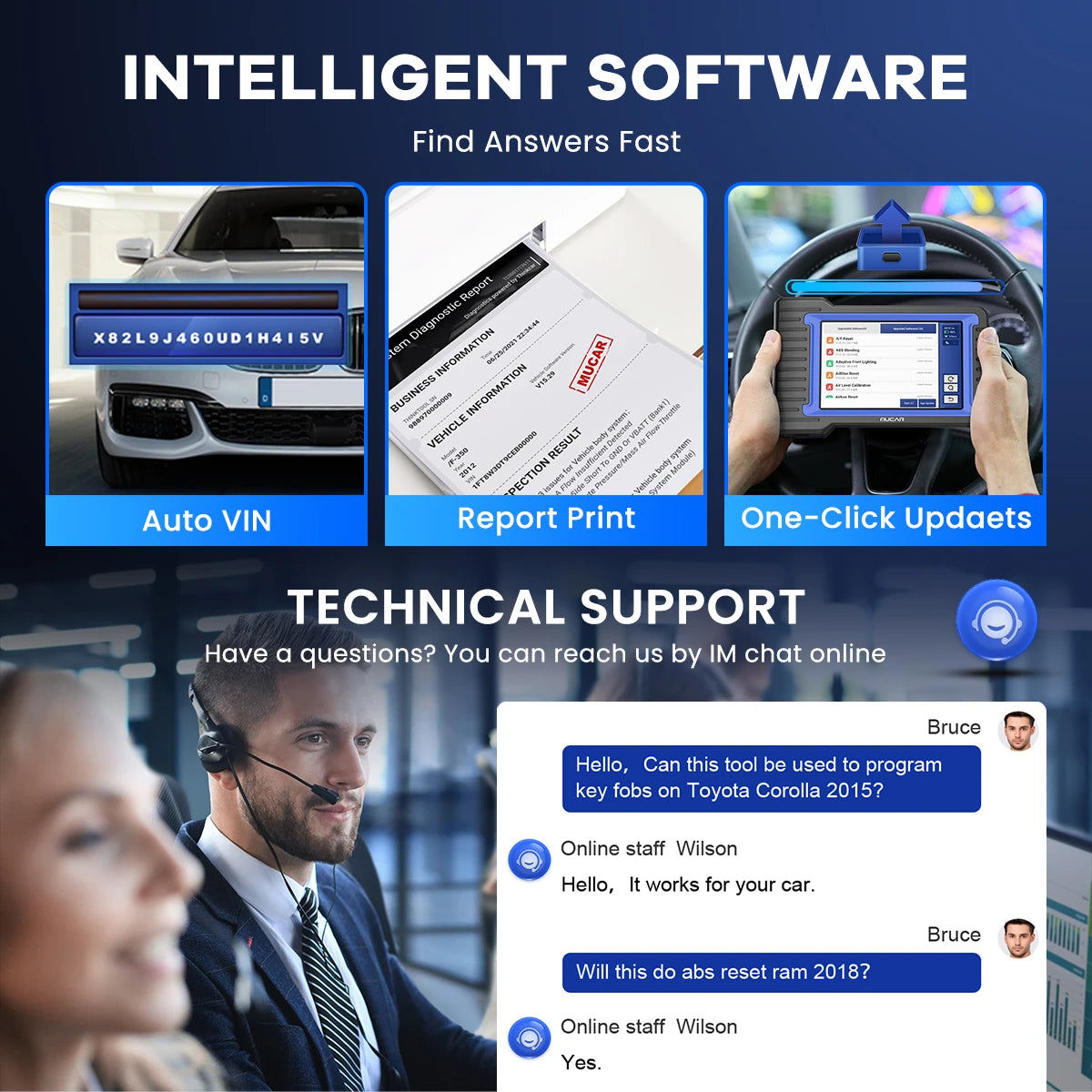 MUCAR VO7 VO7S Plus Auto OBD2 Scanner &ndash; Full System Scan