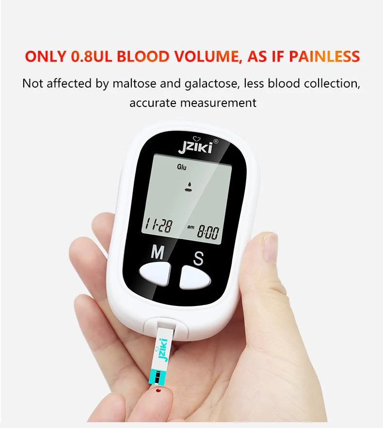Blood Glucose Meter Glucometer &ndash; 50 Test Strips Included