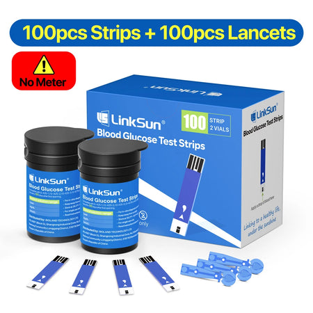 LinkSun G-425-3 &ndash; Blood Glucose Test Kit With Strips 100 Strips Lancets / CHINA