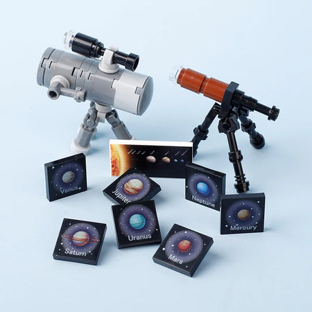 MOC City Figures Astronomical Telescope Building Block &ndash; Fun Planetary telescope / CHINA