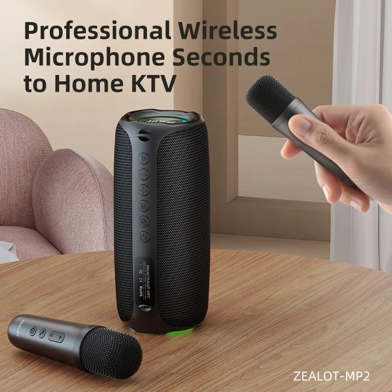 ZEALOT-MP2m Karaoke Machine &ndash; Wireless Microphone Included