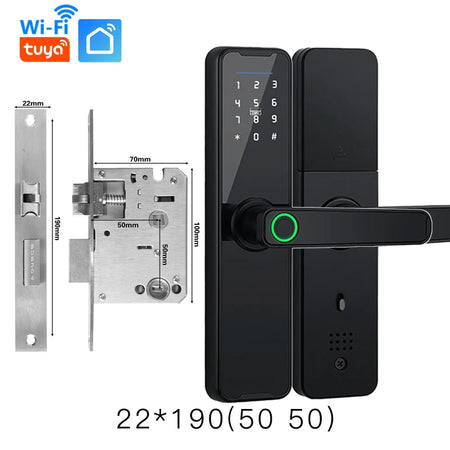 PHIPULO Tuya WiFi Smart Lock with Fingerprint and Remote Unlocking