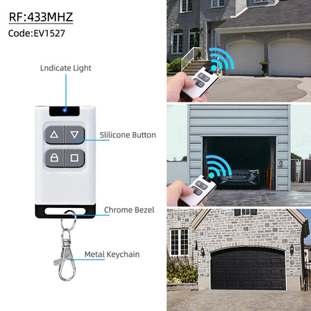 433MHz Remote Control Duplicator - Universal Garage Door Opener