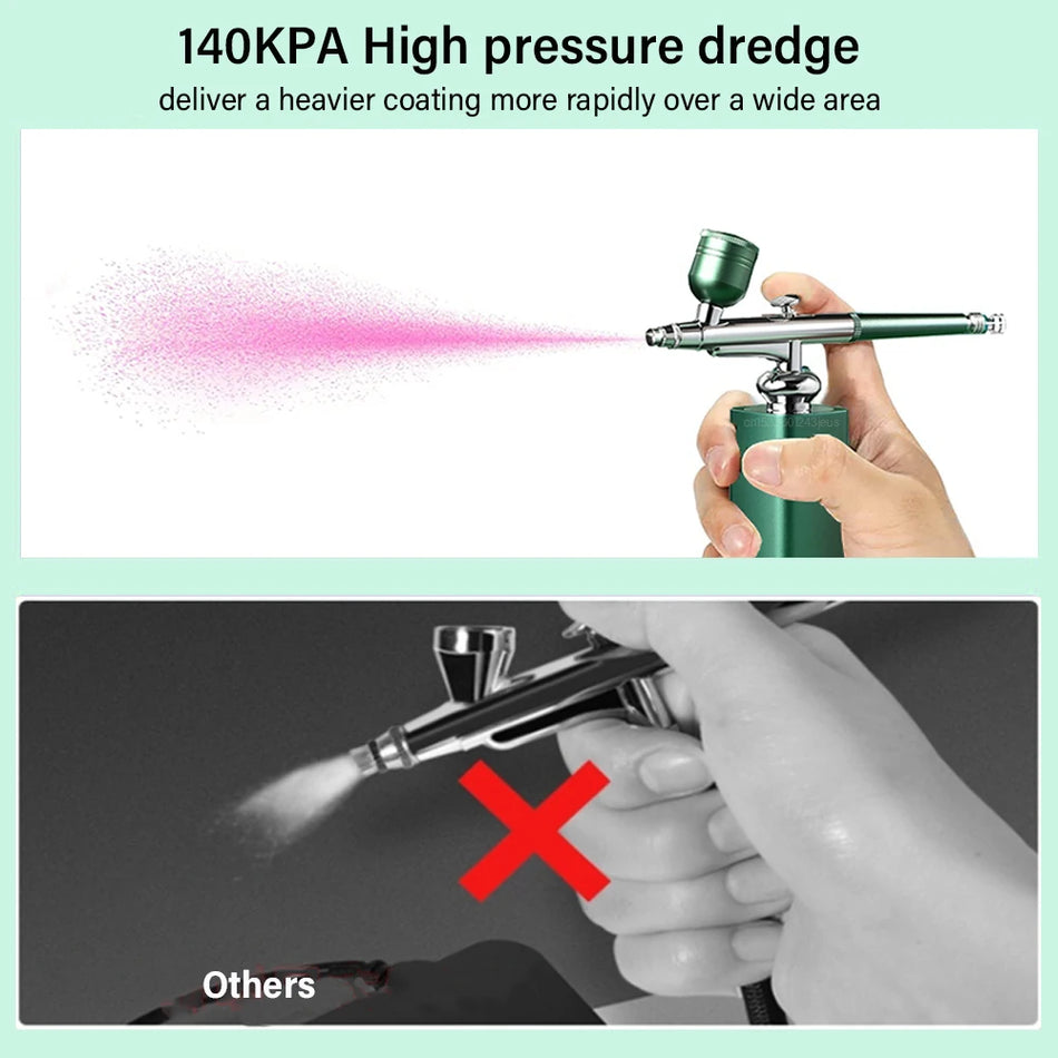 Portable Nail Art Airbrush Compressor for Nails, Makeup and Cake Decorating