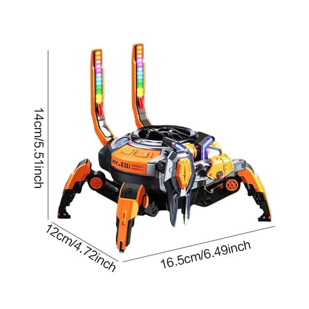 Mechanical Crab Bluetooth Speaker | Multicolor LED, Deep Bass, 8H Playtime