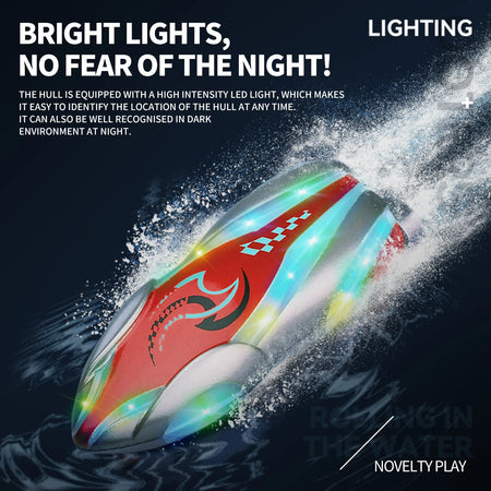 Mini RC Boat Stunt 360 Degree Palm Sized Ship &ndash; LED Light