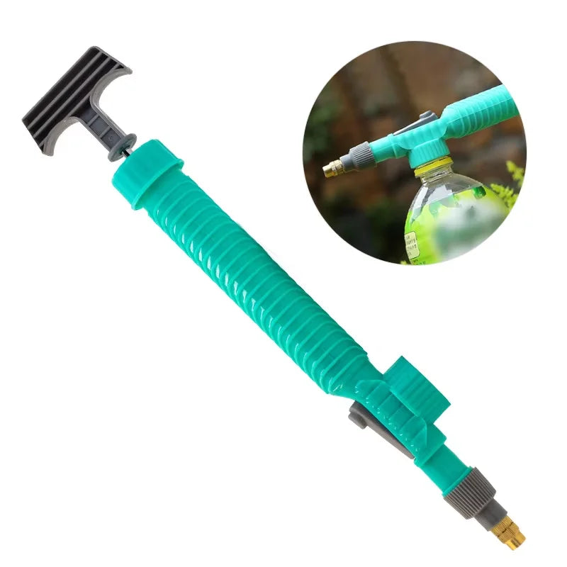 High-Pressure Adjustable Spray Nozzle for Garden and Cleaning green