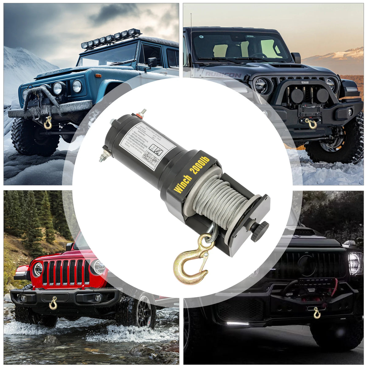 0.4KW Electric Winch DC12V &ndash; IP67 Waterproof Grade Pro