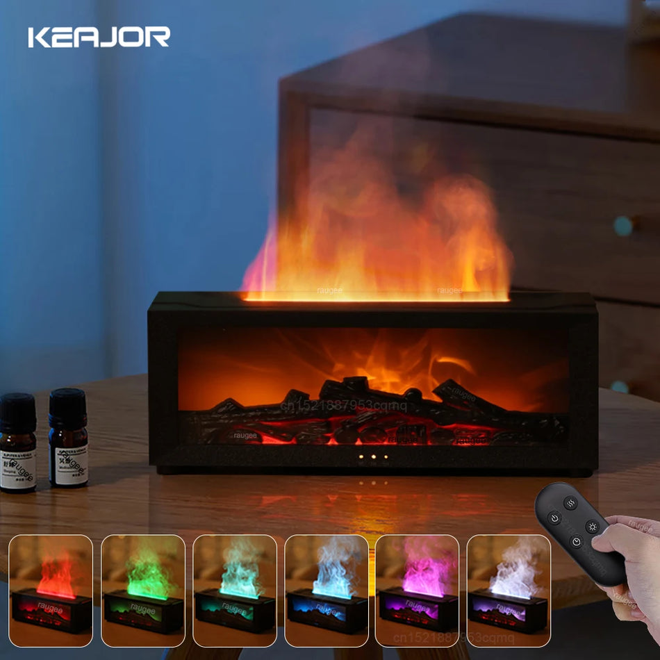 Fireplace Humidifier Flame Diffuser 150ML &ndash; Remote Control