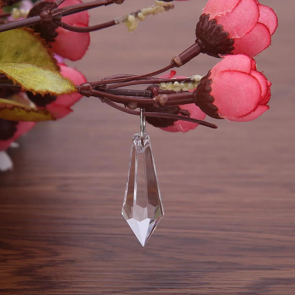 30 pièces de pendentifs en perles acryliques pour décoration de lustre
